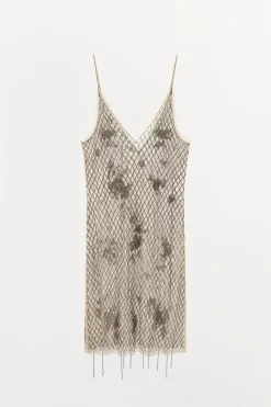 Hot VESTIDO TUL FLECOS ABALORIOS Mujer Vestidos|Lenceria