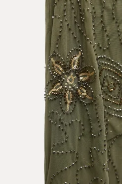Sale VESTIDO TUL VOLANTES ABALORIOS Mujer Vestidos