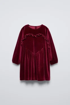 Niños ZARA 1½ - 6 Años·Vestidos / Petos<VESTIDO VELVET BRILLOS
