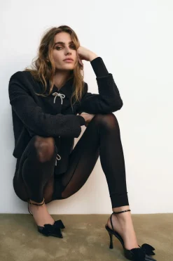Clearance ZAPATO TACÓN LAZO EFECTO TERCIOPELO Mujer Zapatos