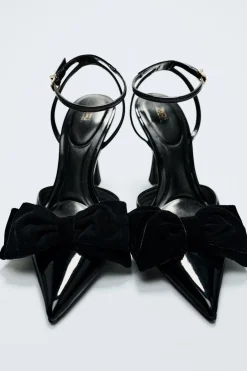 Clearance ZAPATO TACÓN LAZO EFECTO TERCIOPELO Mujer Zapatos