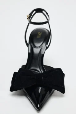 Clearance ZAPATO TACÓN LAZO EFECTO TERCIOPELO Mujer Zapatos