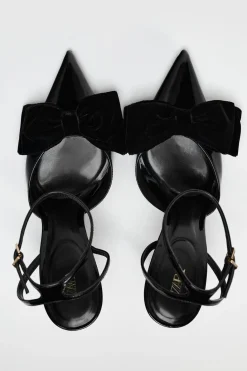 Clearance ZAPATO TACÓN LAZO EFECTO TERCIOPELO Mujer Zapatos