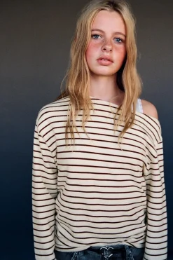 Niños ZARA Z3D +14 Años·Partes De Arriba<Z3D CAMISETA ASIMÉTRICA RAYA TEJIDA