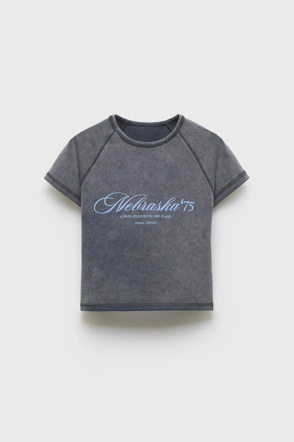 Niños ZARA Z3D +14 Años·Partes De Arriba<Z3D CAMISETA TEXTO NEBRASKA