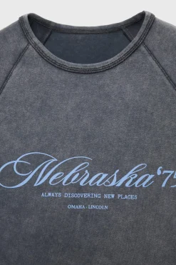 Niños ZARA Z3D +14 Años·Partes De Arriba<Z3D CAMISETA TEXTO NEBRASKA