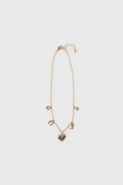 Niños ZARA Z3D +14 Años·Accesorios / Zapatos<Z3D COLLAR DORADO MULTICHARM
