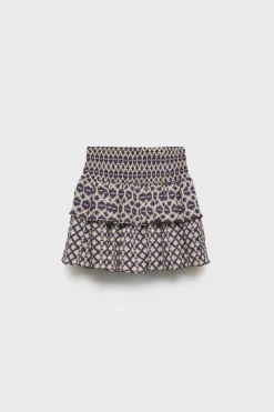 Niños ZARA Z3D +14 Años·Partes De Abajo<Z3D FALDA BERMUDA ESTAMPADO VOLANTES