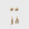 Niños ZARA Z3D +14 Años·Accesorios / Zapatos<Z3D PACK DOS PARES PENDIENTES AROS INTERCAMBIABLES