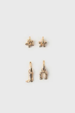 Niños ZARA Z3D +14 Años·Accesorios / Zapatos<Z3D PACK DOS PARES PENDIENTES AROS INTERCAMBIABLES