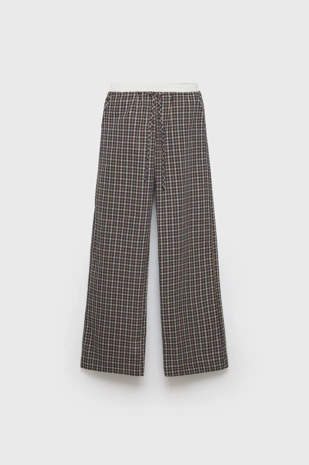 Niños ZARA Z3D +14 Años·Partes De Abajo<Z3D PANTALÓN CUADROS DOBLE CINTURILLA