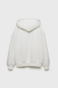 Mujer/Niños ZARA Z3D +14 Años·Partes De Arriba<Z3D SUDADERA CAPUCHA TEXTO BORDADO
