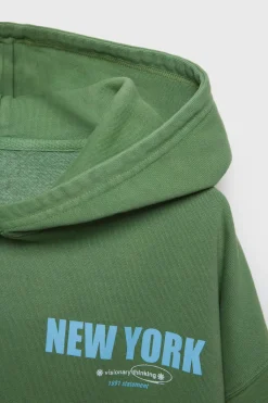 Mujer/Niños ZARA Z3D +14 Años·Partes De Arriba<Z3D SUDADERA OVERSIZE CAPUCHA TEXTO