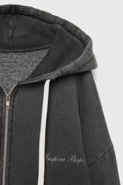 Mujer/Niños ZARA Z3D +14 Años·Partes De Arriba<Z3D SUDADERA OVERSIZE CAPUCHA