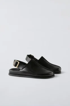 Niños ZARA 6 - 14 Años·Zapatos<ZUECO PIEL HEBILLA TRASERA