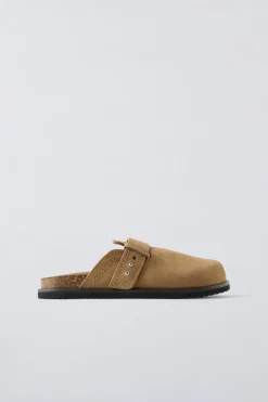 Niños ZARA 6 - 14 Años·Zapatos|6 - 14 Años·Zapatos<ZUECO PIEL SERRAJE